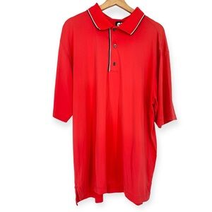 Footjoy Men’s Golf Athletic Performance Three Button Pull On Polo Shirt Size XXL